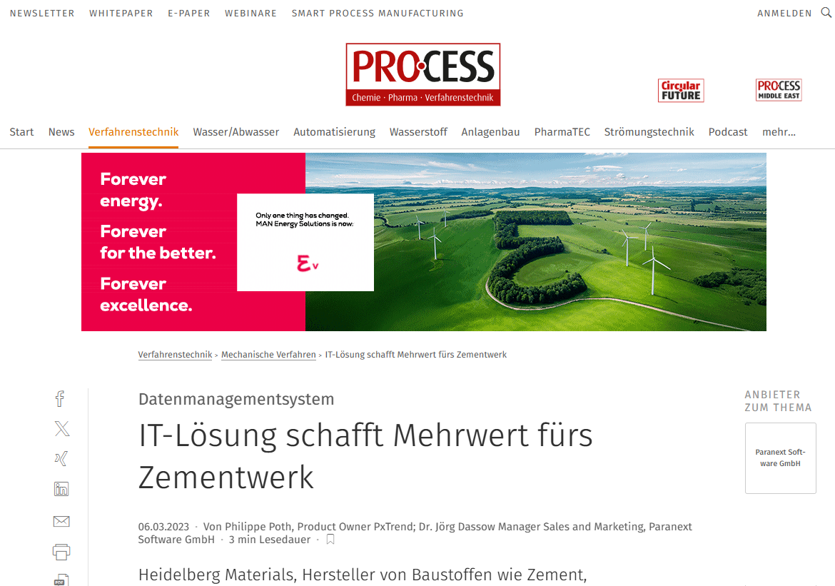 PxTrend - Menagement Information System - Press Release